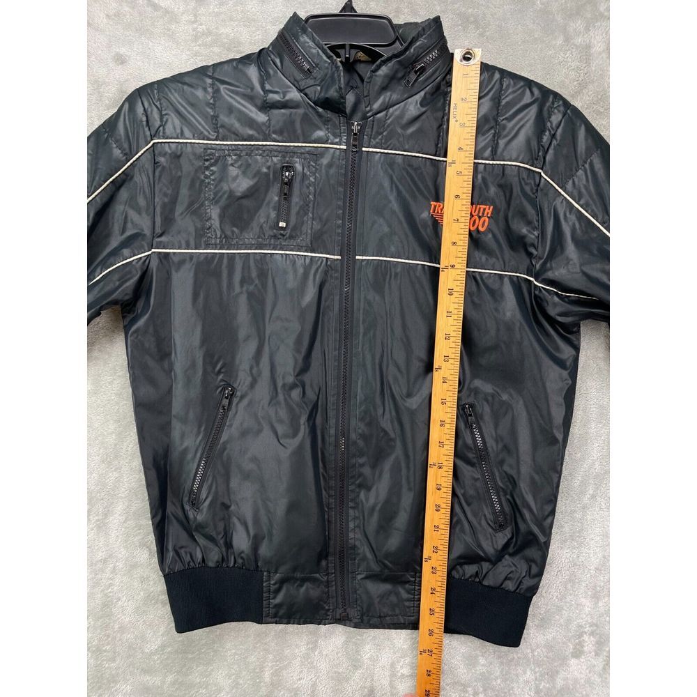 VTG Swingster Men's TranSouth 500 Jacket Size M Black Built-in Hood Lined - Picture 3 of 11
